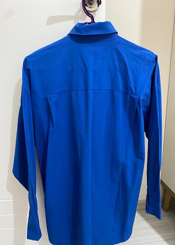Kadın Mavi Düğmeli Gömlek - Görsel 4