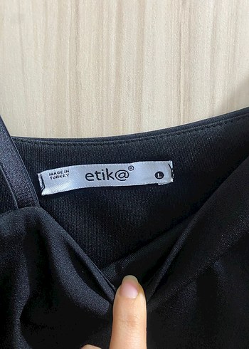 Siyah Midi Straplez Drapeli Kadın Elbise - Görsel 4