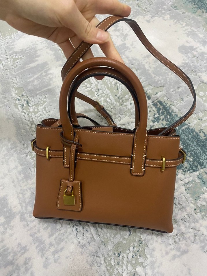 Kahverengi Deri Kadın El Çantası - Görsel 2