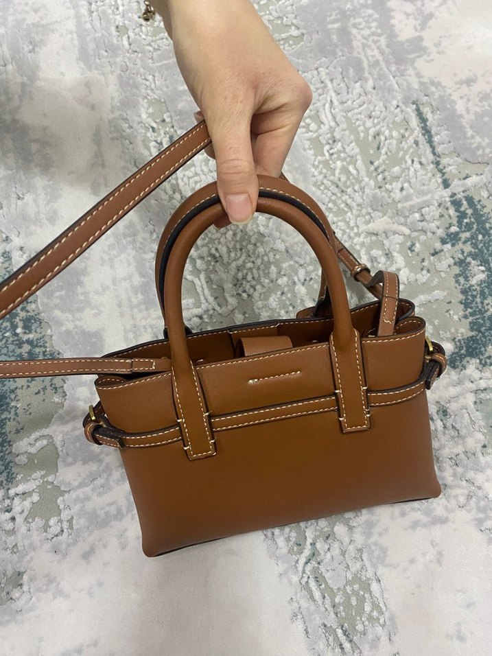 Kahverengi Deri Kadın El Çantası - Görsel 3