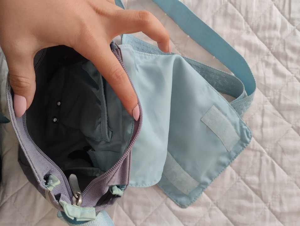 Lila Converse Baskılı Fermuarlı Çapraz Çanta - Görsel 3