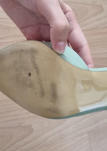 40 Beden yeşil Renk Yeşil Pastel Stiletto Topuklu Kadın Ayakkabı