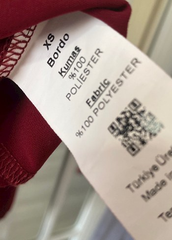 xs Beden bordo Renk Bordo Kadın Uzun Kollu Salaş Bluz