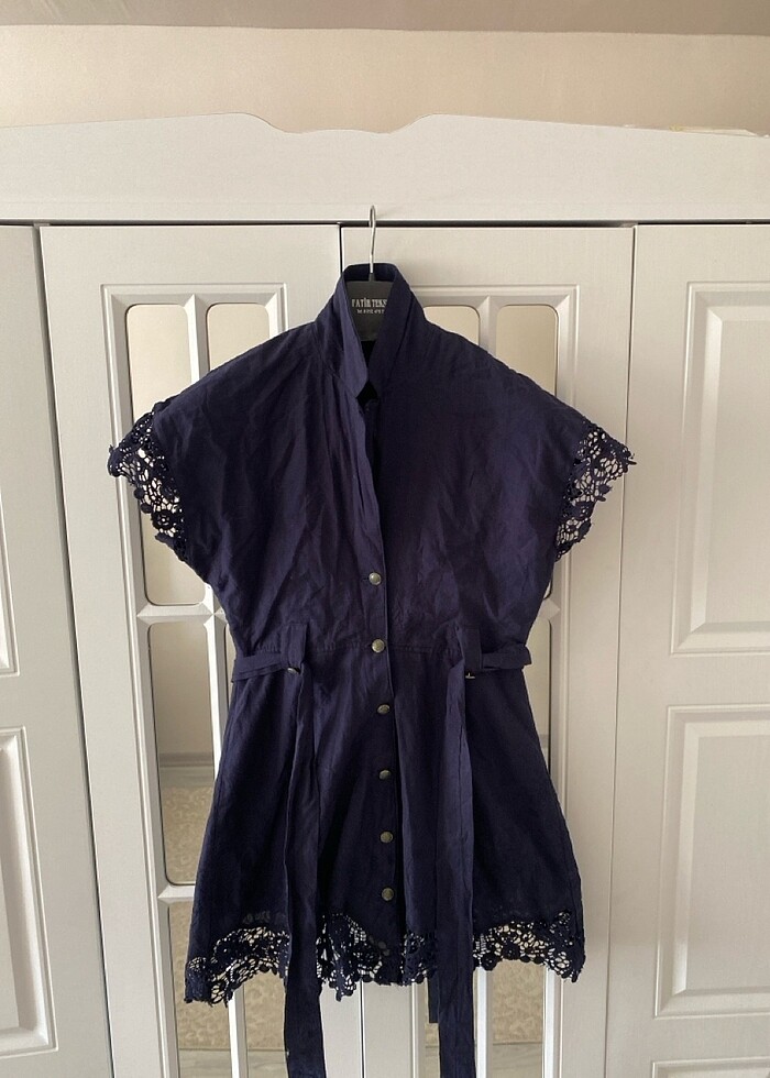 Dantel detaylı gömlek - Görsel 2