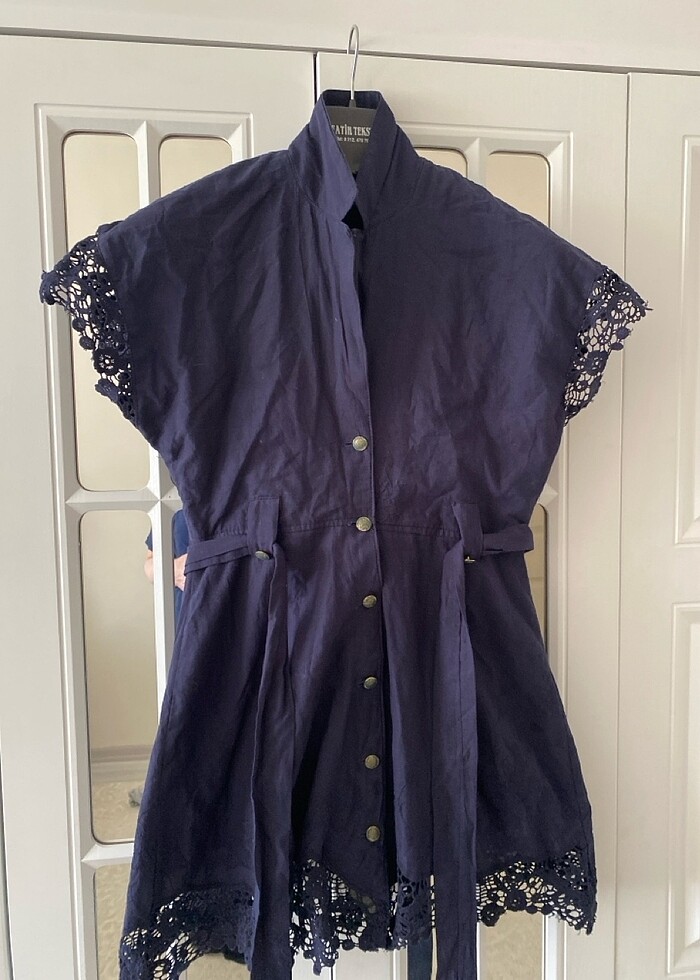 Dantel detaylı gömlek - Görsel 4