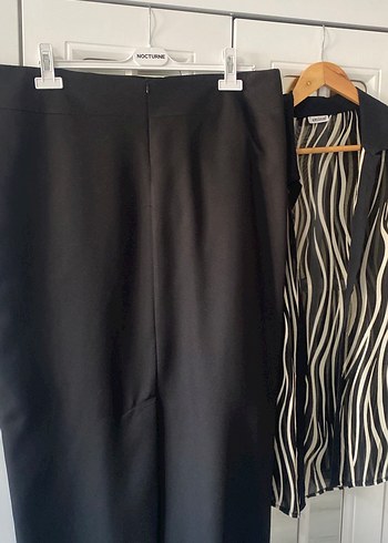 Zebra Desenli Siyah Pilili Midi Etek ve Gömlek Takım - Görsel 8