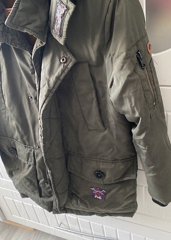 Erkek Çocuk Kamuflaj Desenli Gri Mont - Görsel 4