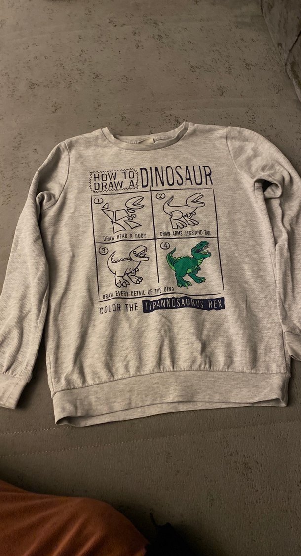 Kız Çocuk Gri Baskılı Uzun Kollu Sweatshirt - Görsel 2