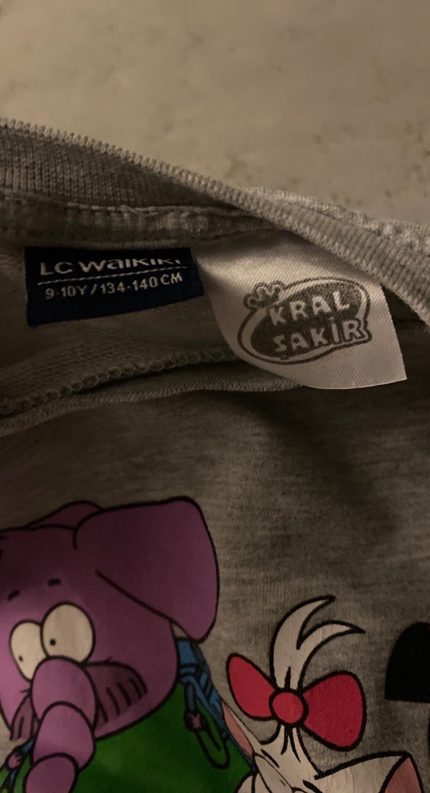 Kız Çocuk Gri Baskılı Uzun Kollu Sweatshirt - Görsel 4