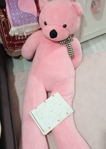 Pastel Pembe Peluş Ayıcık Oyuncak - Görsel 3