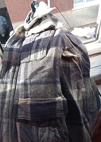 Düğmeli Gri Erkek Midi Ceket - Görsel 7