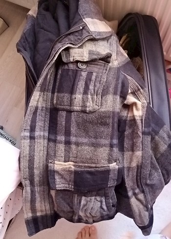 Düğmeli Gri Erkek Midi Ceket - Görsel 8