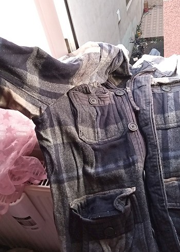 Düğmeli Gri Erkek Midi Ceket - Görsel 2