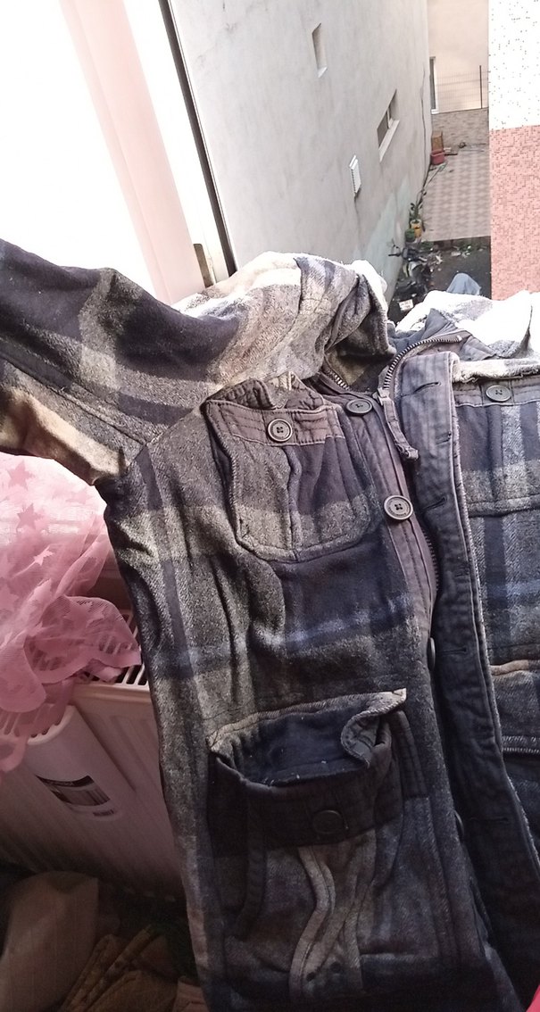 Düğmeli Gri Erkek Midi Ceket - Görsel 2