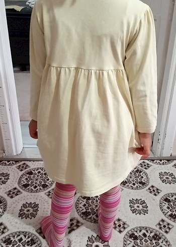 Çok Renkli Kız Çocuk Bisiklet Baskılı Elbise - Görsel 3