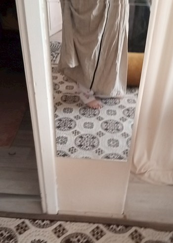 Bej ve Gri Düz etek - Görsel 3