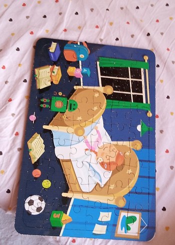 Renkli Ahşap Çocuk Yapbozu - Kaydırak Temalı - Görsel 5