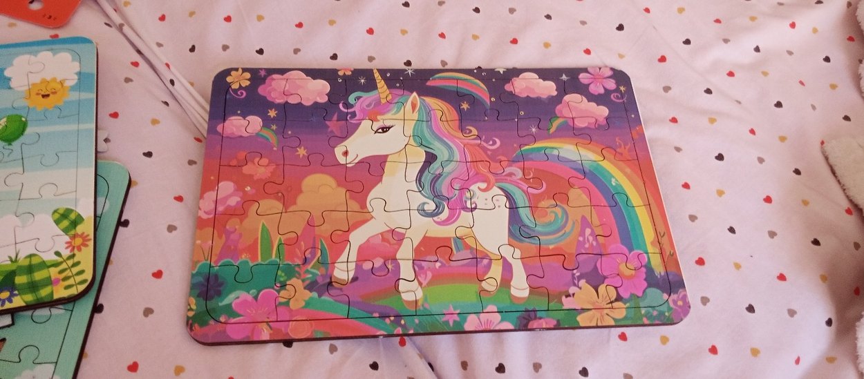 Renkli Ahşap Çocuk Yapbozu - Kaydırak Temalı - Görsel 2