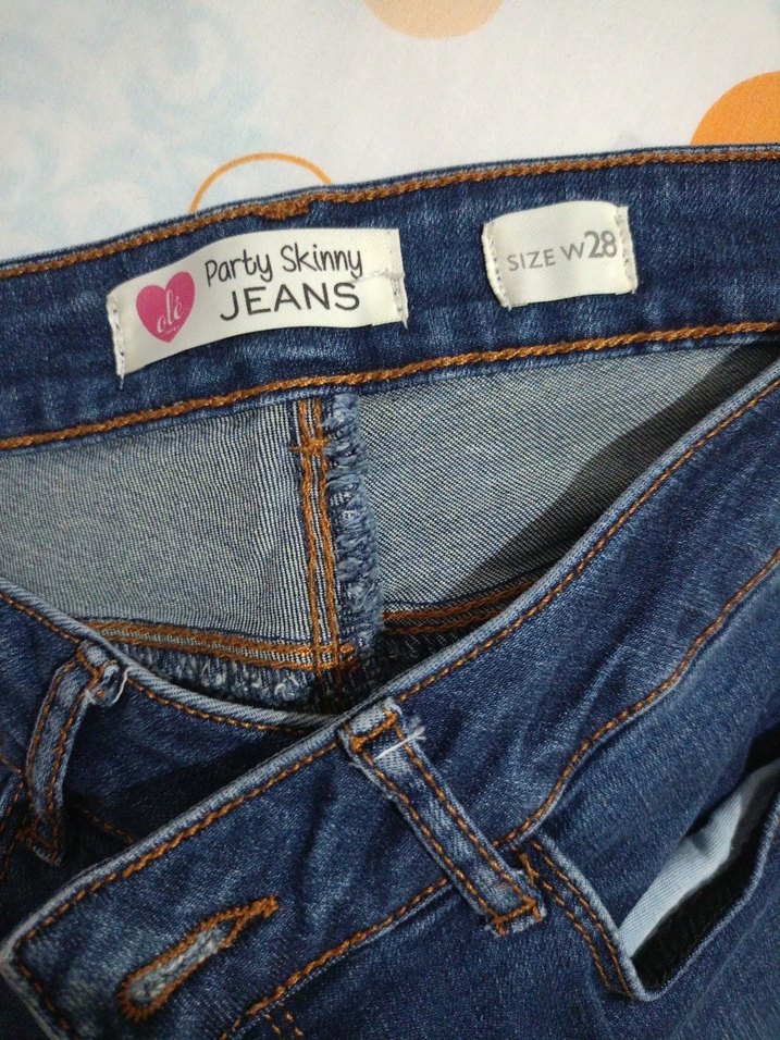 Renkli Bağcıklı Rahat Kesim Kadın Kot Pantolon - Görsel 2