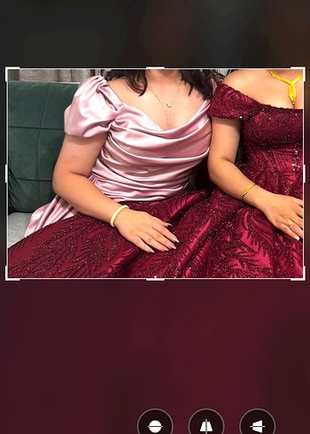 Abiye Serica Moda Düşük Omuz Drapeli Pembe Abiye Elbise
