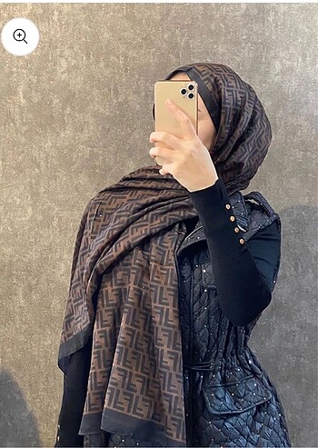 Fendi pamuk ipek şal