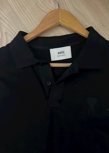 Uzun Kollu Siyah Polo Tişört Ami - Görsel 3