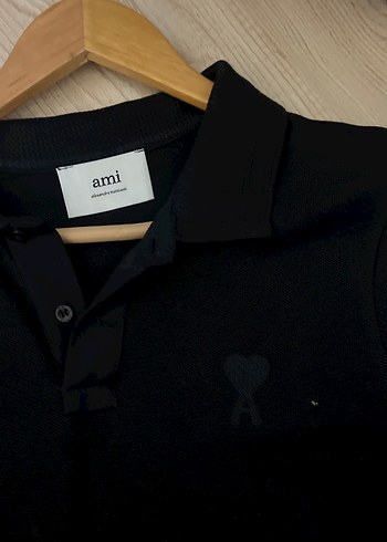 Uzun Kollu Siyah Polo Tişört Ami - Görsel 2