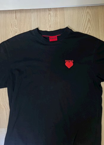 Siyah HUGO Baskılı Erkek Tişört Orijinal S beden - Görsel 3