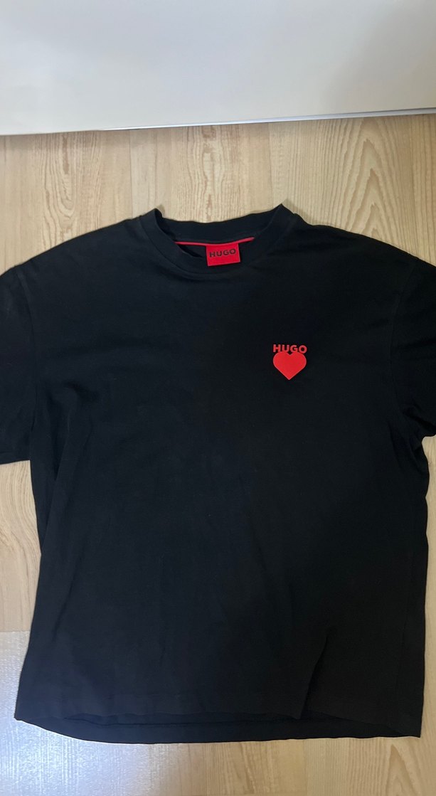 Siyah HUGO Baskılı Erkek Tişört Orijinal S beden - Görsel 3