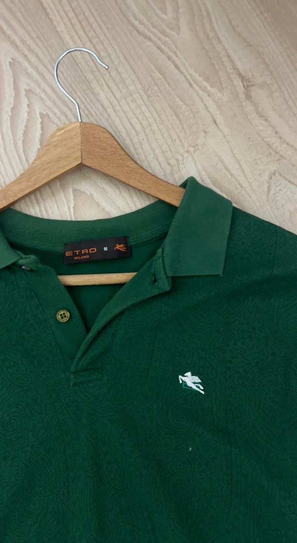 Erkek Yeşil Uzun Kollu Polo Tişört - Görsel 3