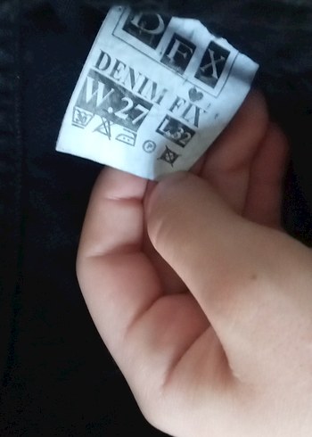 Diğer Siyah Düğmeli Kadın Midi Kot Pantolon