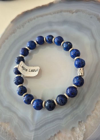 Lapis Lazuli Doğal Taş Boncuklu Minimalist Bileklik