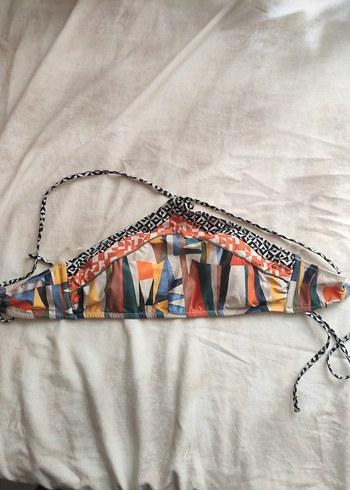 Renkli Bağcıklı Bohem Bikini Üstü