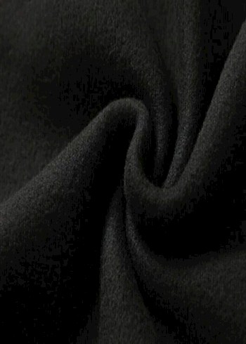 Erkek Siyah Polar Ceket Velcro Detaylı