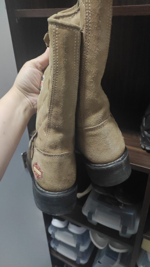 Bej Süet Tokalı Kadın Bot - Görsel 3