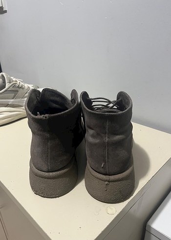 Gri Süet Kadın Bot - Sokak Stili - Görsel 5