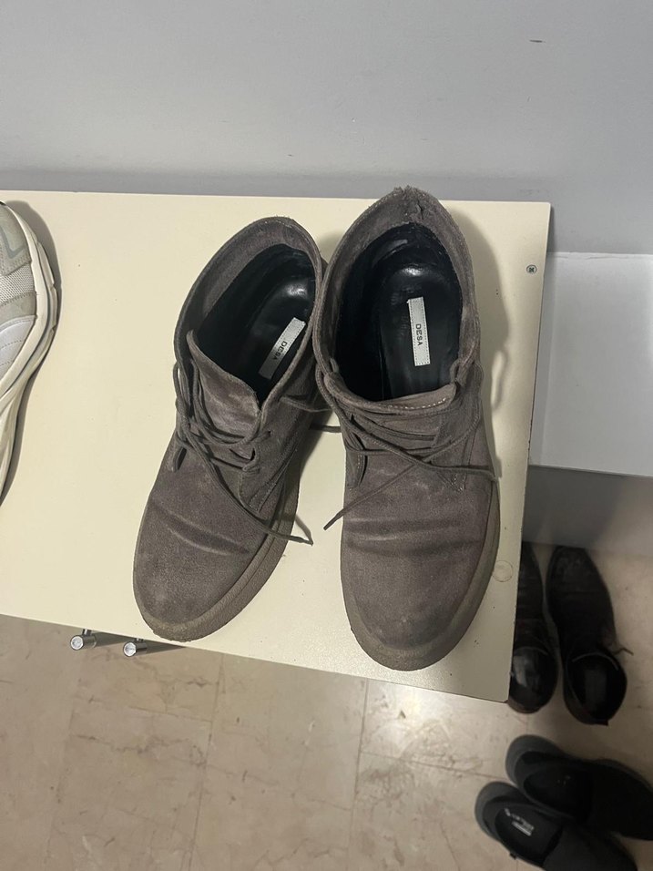 Gri Süet Kadın Bot - Sokak Stili - Görsel 4