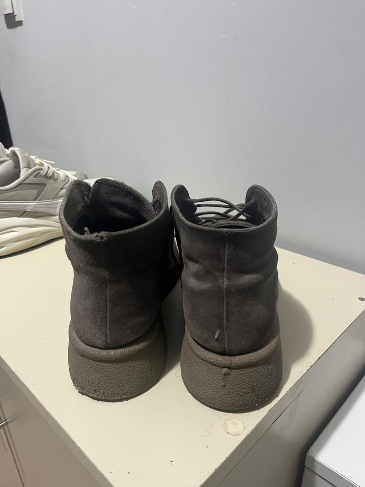 Gri Süet Kadın Bot - Sokak Stili - Görsel 5