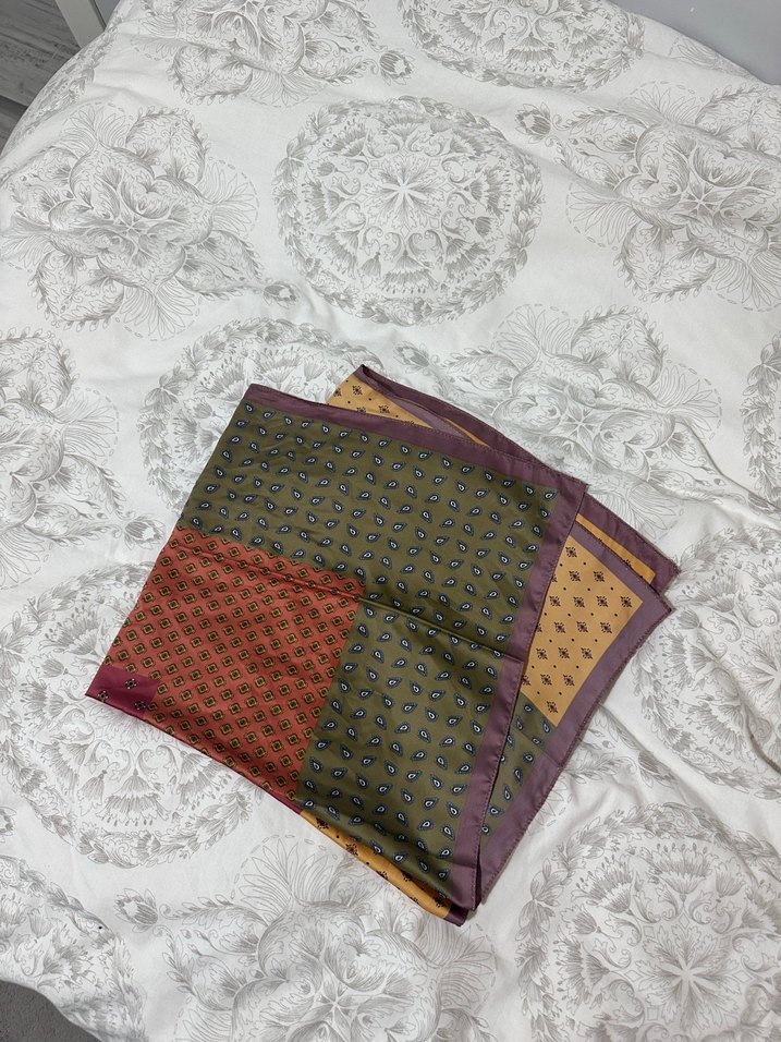 İpek kumaş, çok renkli bohem kadın fular - Görsel 2