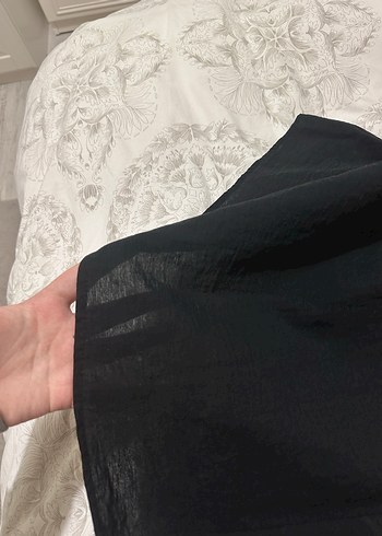 Geniş Kesim Siyah Midi Etek - Görsel 2