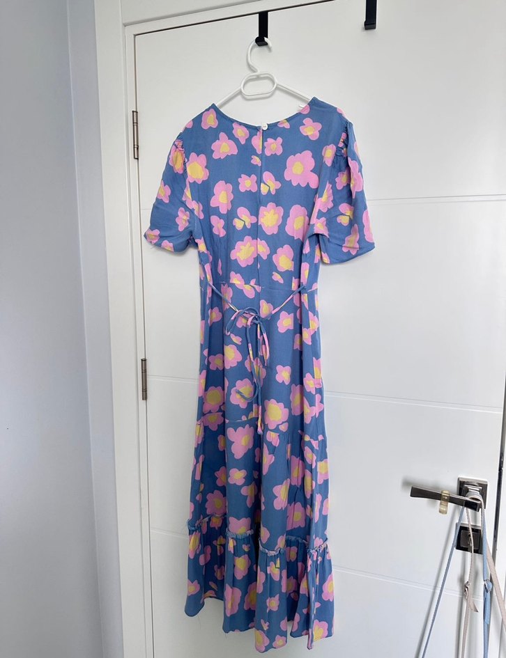 Çiçekli Yazlık Çiçekli Uzun Elbise - Görsel 2