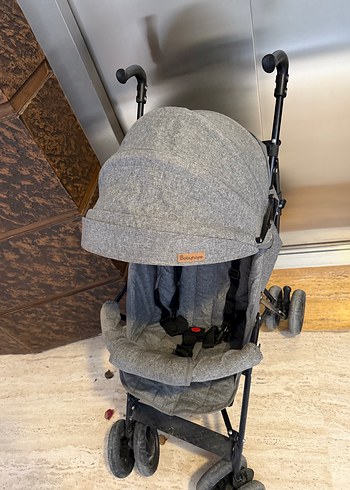 Gri Bebek Arabası Katlanabilir Şemsiye baston  Model - Görsel 5