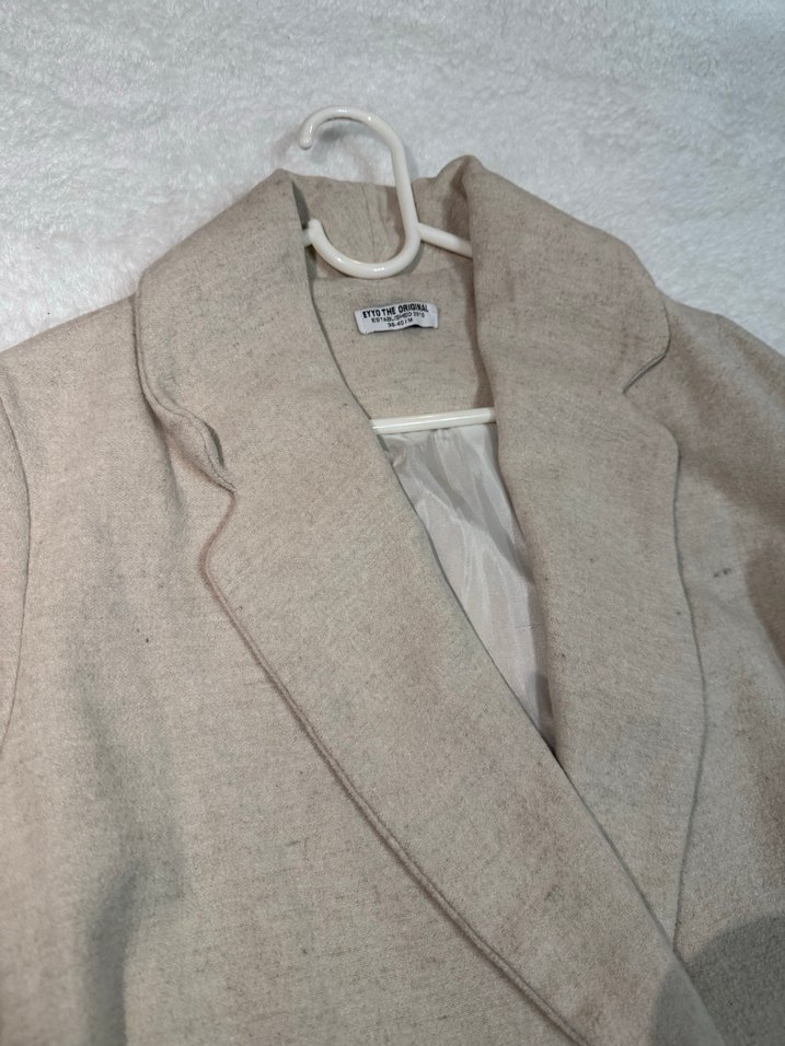 Bej Uzun Kadın Kaban - Görsel 4