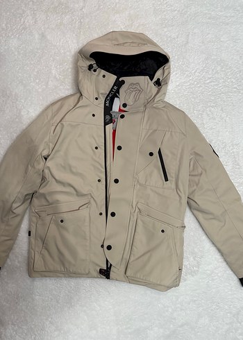 Bej Fermuarlı Street Style kadın mont - Görsel 3