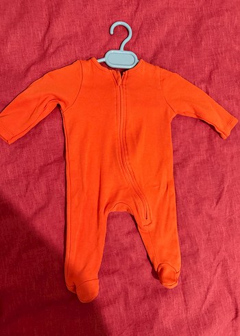 Unisex turuncu Fermuarlı Tulum - Görsel 2