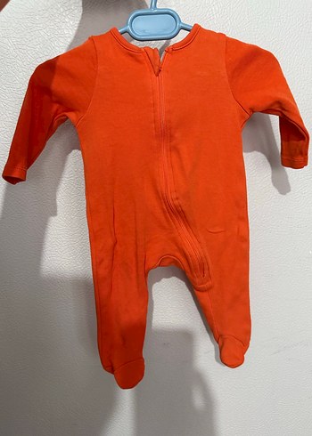 Unisex turuncu Fermuarlı Tulum - Görsel 3