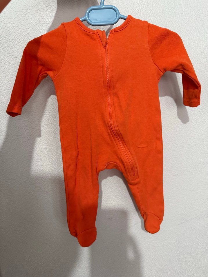 Unisex turuncu Fermuarlı Tulum - Görsel 3