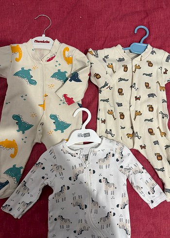 Renkli Baskılı Uzun Kollu Bebek Tulumları - Görsel 8