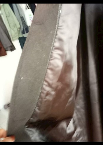 Düğmeli Kahverengi Uzun Kadın Kaban - Görsel 3