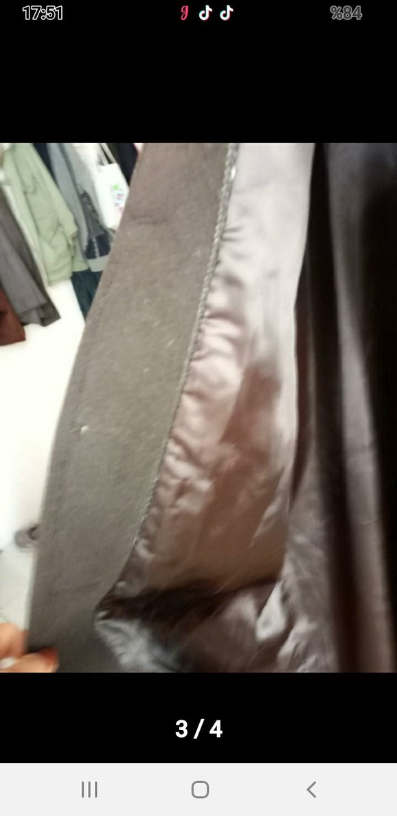 Düğmeli Kahverengi Uzun Kadın Kaban - Görsel 3